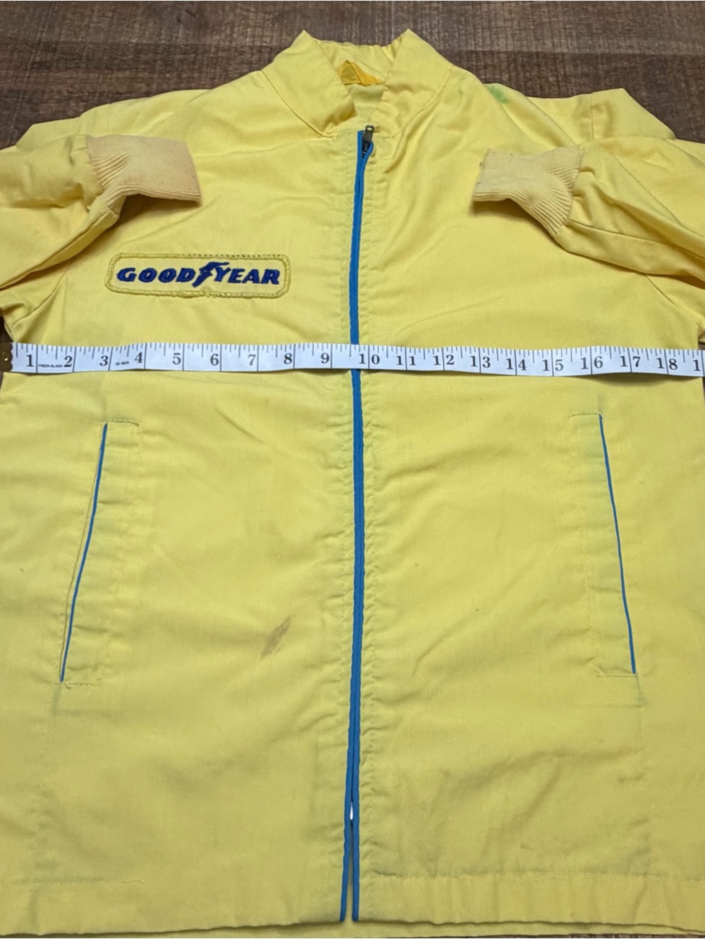 Vintage Goodyear Yellow Racing Zip-Front Jacket - Picture 4 of 6